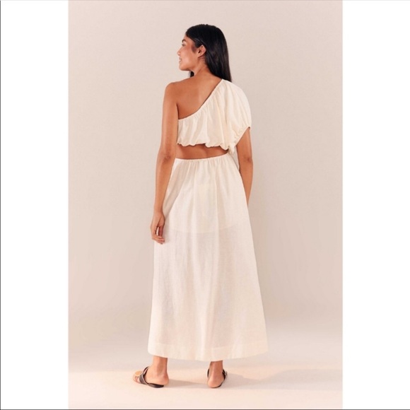 Farm Rio Off-White One Shoulder Dress - Picture 5 of 6
